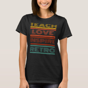 Retro Groovy Teacher Inspirational Happy Back to S T-Shirt