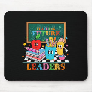 Retro Groovy Teaching Future Leaders Funny Back To Mouse Pad
