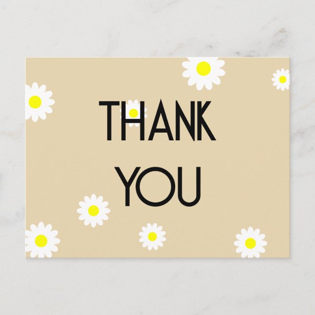 Retro Groovy - Thank You Postcard (Front)