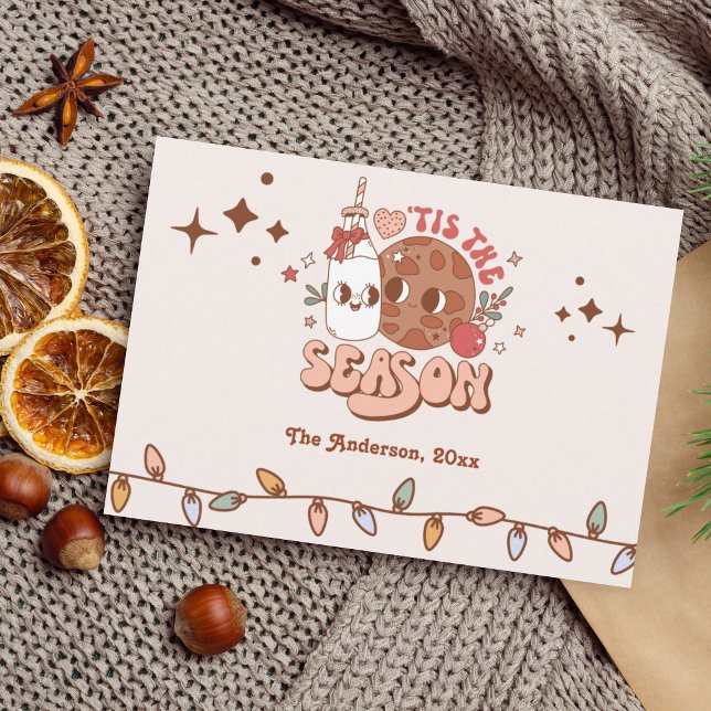 Retro Groovy This The Season Christmas Photo Holiday Card (Creator Uploaded)