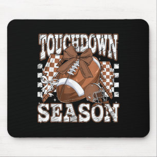Retro Groovy Touchdown Season Football Game Day Mouse Pad