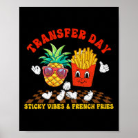 Retro Groovy Transfer Day Sticky Vibes Ivf Couple