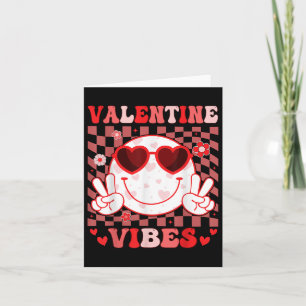 Retro Groovy Valentines Day Shirt Girl Women Valen Card