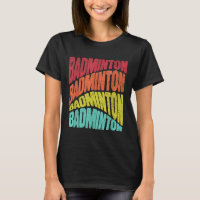 Retro Groovy Vibe Badminton Sports Team
