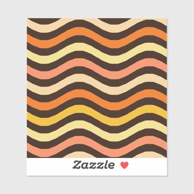 Retro Groovy Waves Seamless Pattern (Sheet)