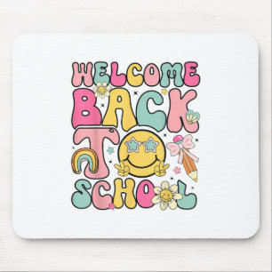 Retro Groovy Welcome Back To School Teacher Apprec Mouse Pad