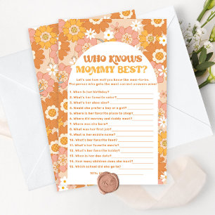 Retro groovy Who knows mummy best game