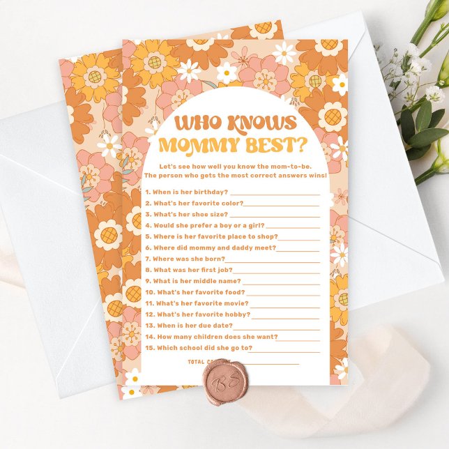 Retro groovy Who knows mummy best game (Creator Uploaded)