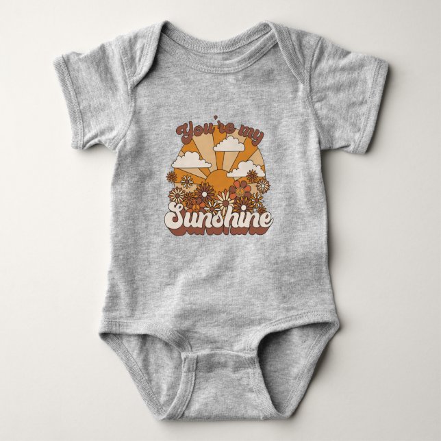 Retro Groovy | You're my Sunshine Baby Bodysuit (Front)