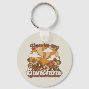 Retro Groovy   You're my Sunshine Key Ring