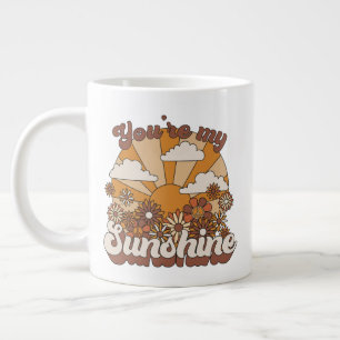 Retro Groovy   You're my Sunshine Large Coffee Mug