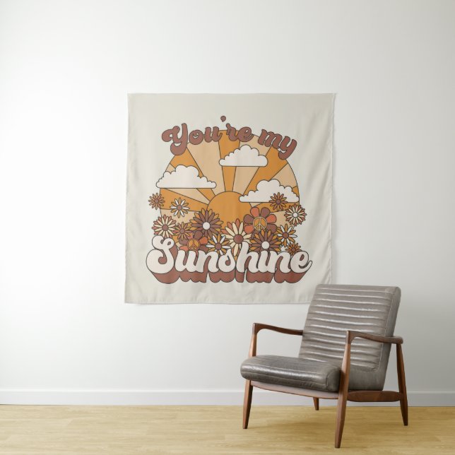 Retro Groovy | You're my Sunshine Tapestry (In Situ)