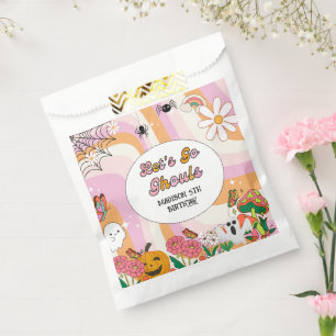  Retro Grooy Let's go ghoul Halloween Birthday Favour Bags