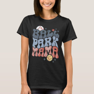 Retro Grovyy Sell And Softll Mom Llpark Mama T-Shirt
