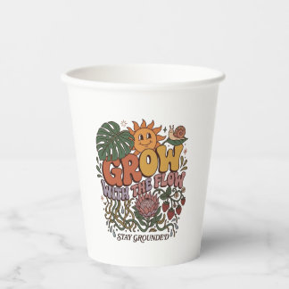 Retro Grow With The Flow Garden Party Paper Cups