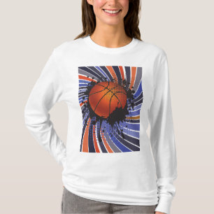 Retro Grunge Basketball Abstract Urban Sports T-Shirt