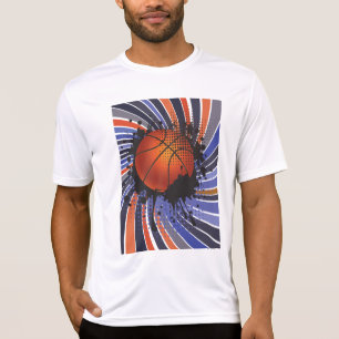 Retro Grunge Basketball Abstract Urban Sports T-Shirt