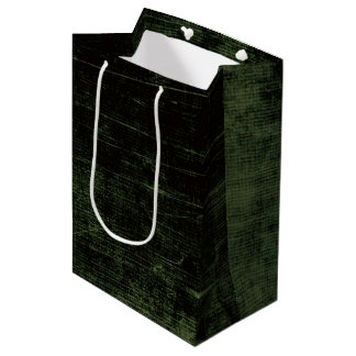 Retro Grunge Emo Green Texture Medium Gift Bag