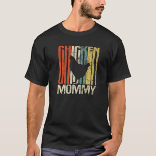 Retro grunge farmer chicken mummy chicken T-Shirt