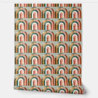 Retro Grunge Geometric Rainbow
