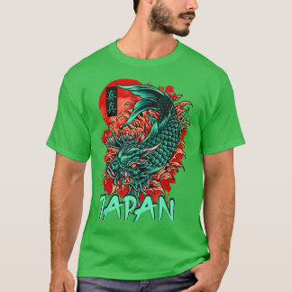 Retro Grunge Japan Monster Kanji Fish Vintage Koi  T-Shirt