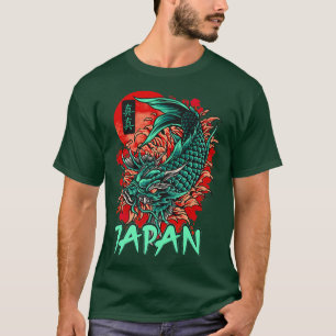 Retro Grunge Japan Monster Kanji Fish Vintage Koi T-Shirt