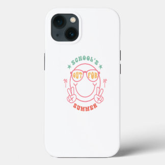 Retro Grunge "School's Out" Summer Design iPhone 13 Case