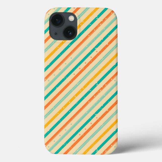 Retro grunge striped pattern Case-Mate iPhone case (Back)