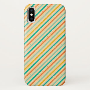 Retro grunge striped pattern Case-Mate iPhone case
