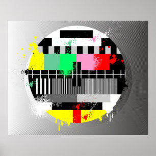 Retro grunge tv poster