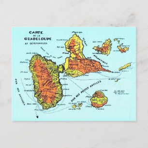Retro Guadeloupe French Postcard
