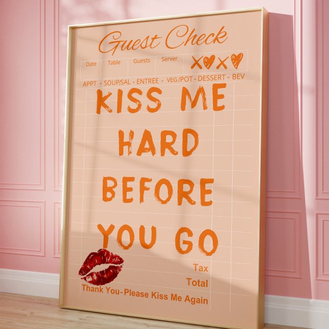 Retro Guest Check Quote Poster (Creator Uploaded)
