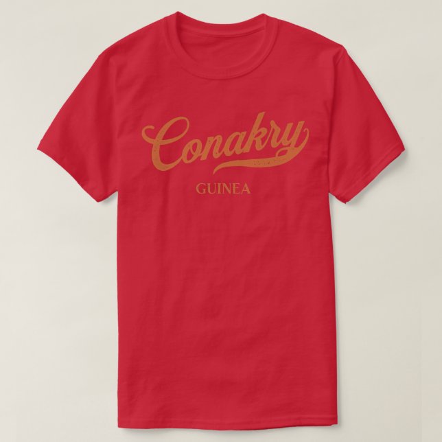 Retro Guinea City  Vintage Conakry  T-Shirt (Design Front)
