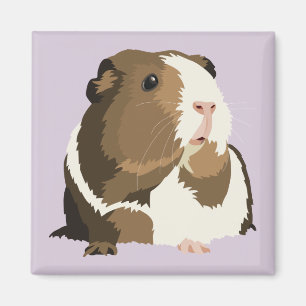 Retro Guinea Pig 'Betty' Fridge Magnet