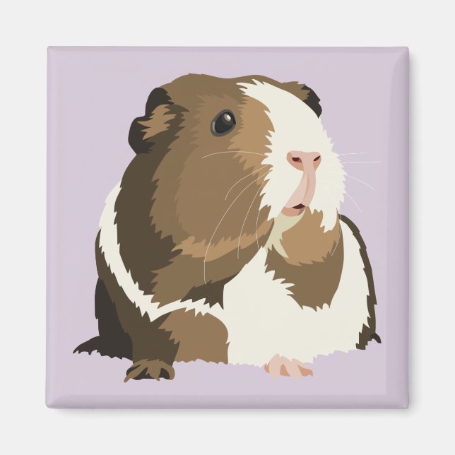 Retro Guinea Pig 'Betty' Fridge Magnet (Front)