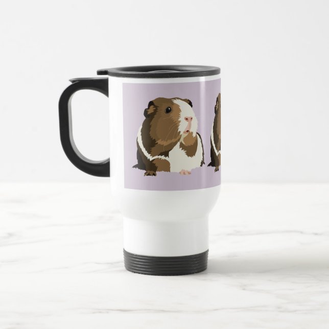 Retro Guinea Pig 'Betty' Travel Mug (Left)