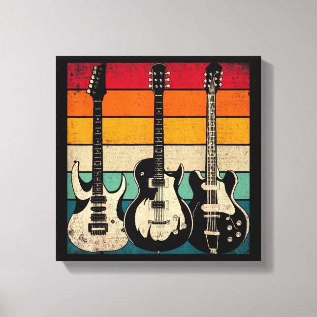 Retro Guitar  Canvas Print (Front)