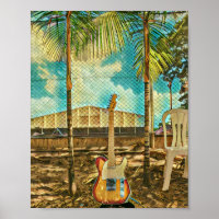 retro guitar lover gift