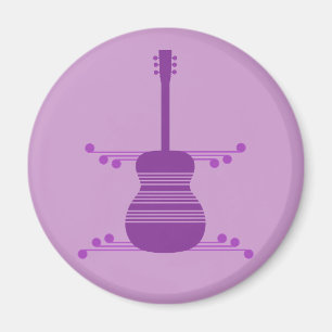 Retro Guitar Magnet, Purple Magnet