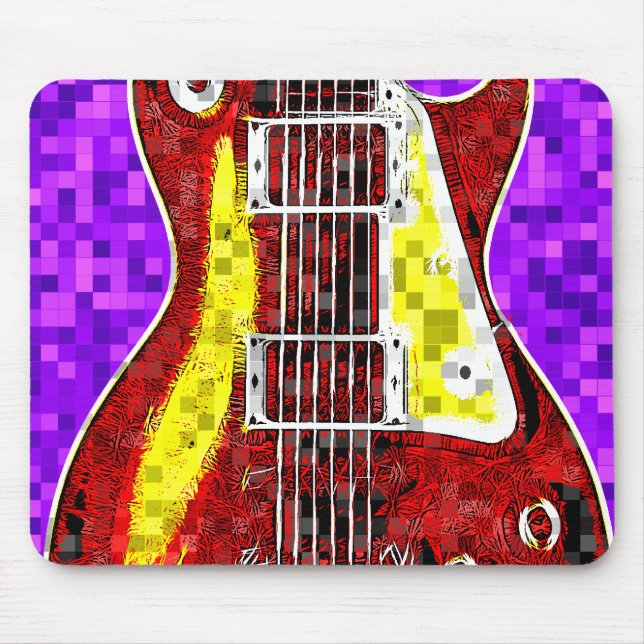 Retro Guitar Mouse Pad (Front)