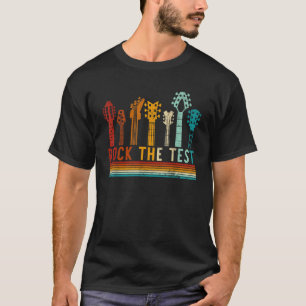 Retro Guitar Music Vintage Funny Testing Day Teach T-Shirt