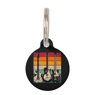 Retro Guitar Pet Tag