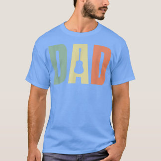 Retro Guitar Playing DadVintage Musician Father 26 T-Shirt