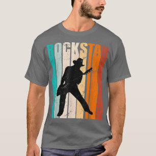 Retro Guitar Rock and Roll Guitarists Guitar music T-Shirt