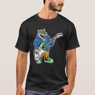 Retro Guitar Rock Music of Cute Crocodile 2 T-Shirt
