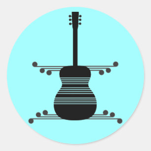Retro Guitar Stickers