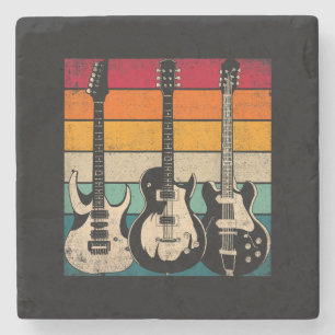 Retro Guitar Stone Coaster