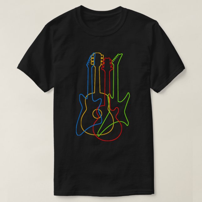Retro Guitar T-Shirt (Design Front)