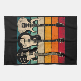 Retro Guitar Tea Towel
