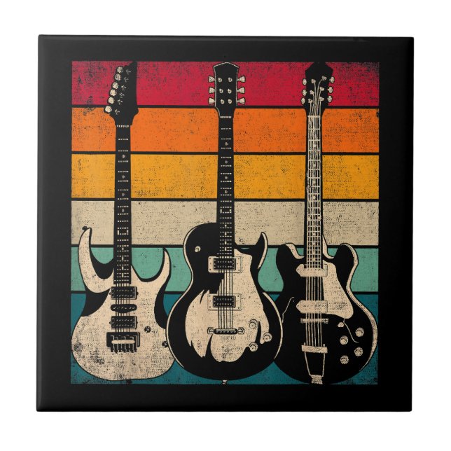 Retro Guitar  Tile (Front)